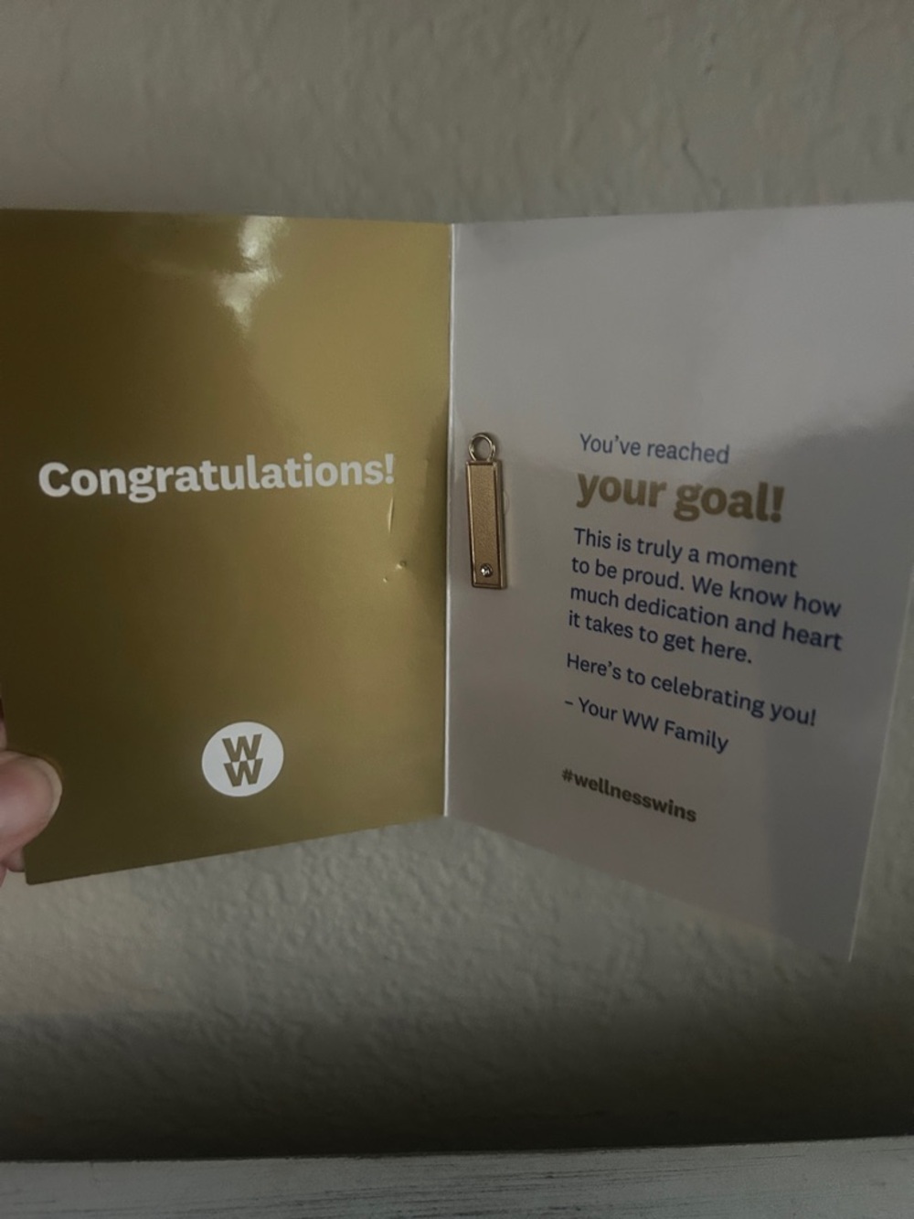 WW Weight Watchers GOAL charm